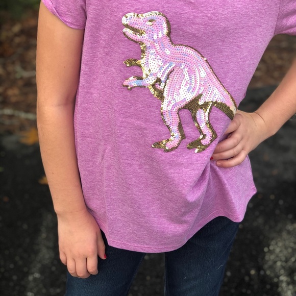 HOST PICK Crazy 8 Dinosaur Dino Tee with Sequins - Picture 5 of 6